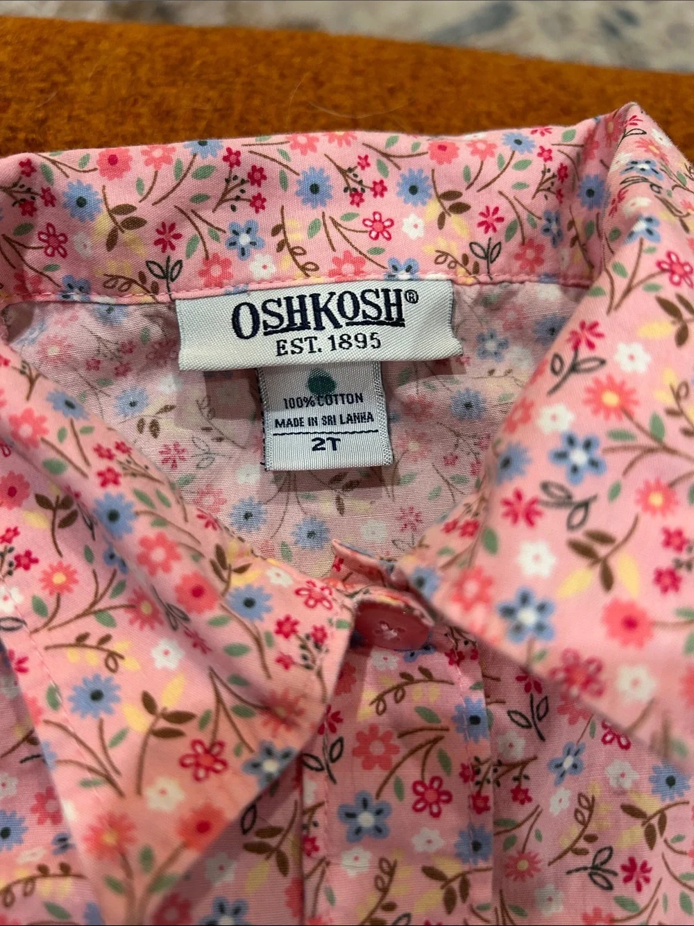 OshKosh B'gosh Pink Floral Button-Down Shirt